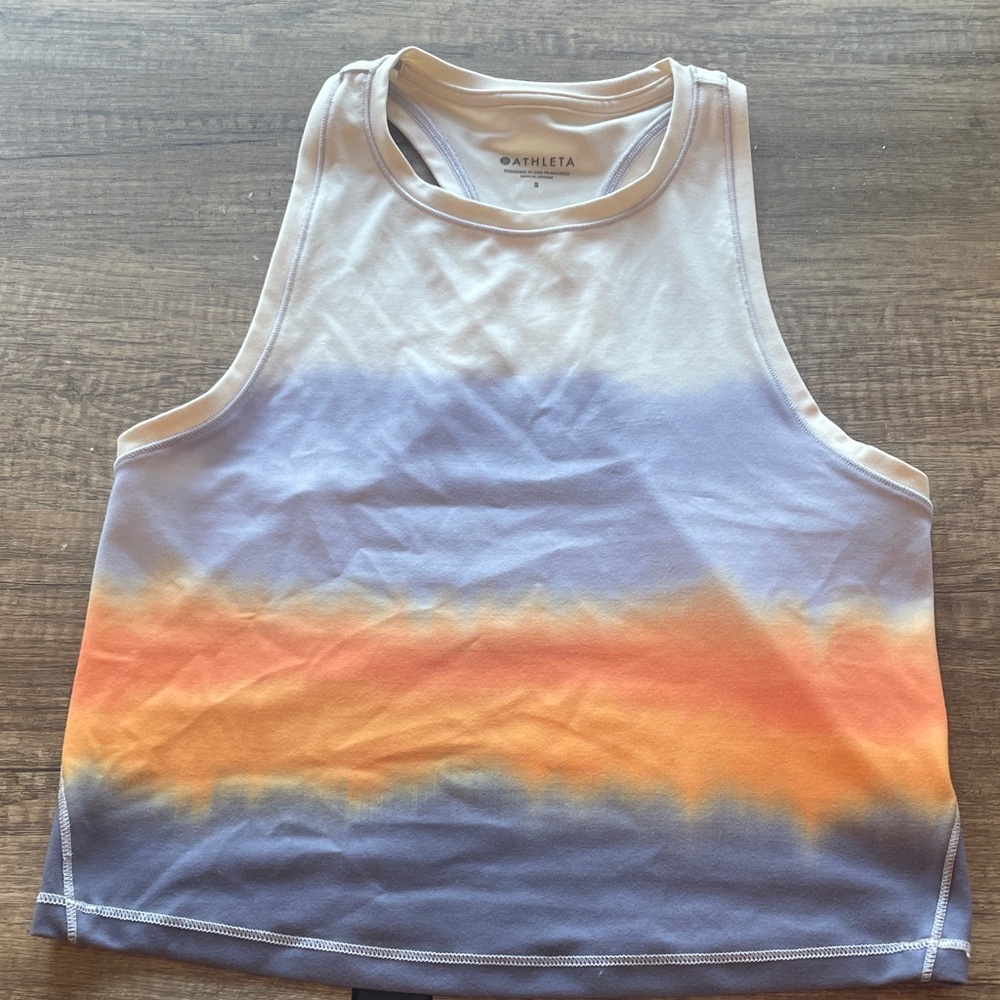 Athleta Sunset Gradient Crop Tank Top